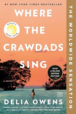 8. Where the Crawdads Sing by Delia Owens

Kya Clark, abandoned and left to fend for herself in the marshes of North Carolina, is an independent and intelligent woman who overcomes heartbreak, loneliness, and prejudice to build her own future.
